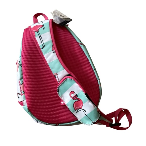 Geckobrands Flamingo Stripe Sling Bag Backpack NWT - Picture 4 of 7